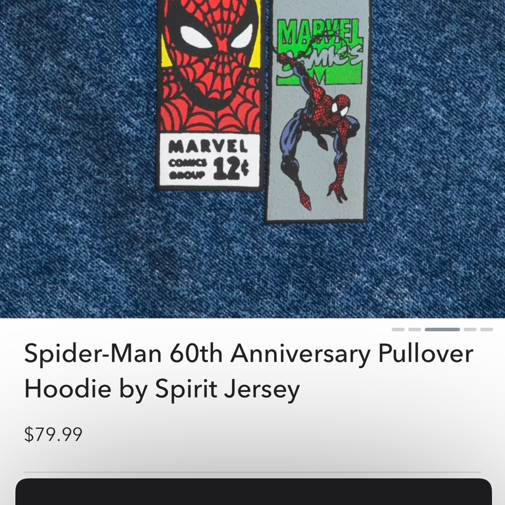 Spider-Man 60th Anniversary Pullover Hoodie by Spirit Jersey - Picture 3 of 5